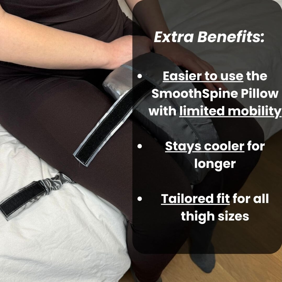 [v2] Silk Velcro Strap Case for SmoothSpine Pillow